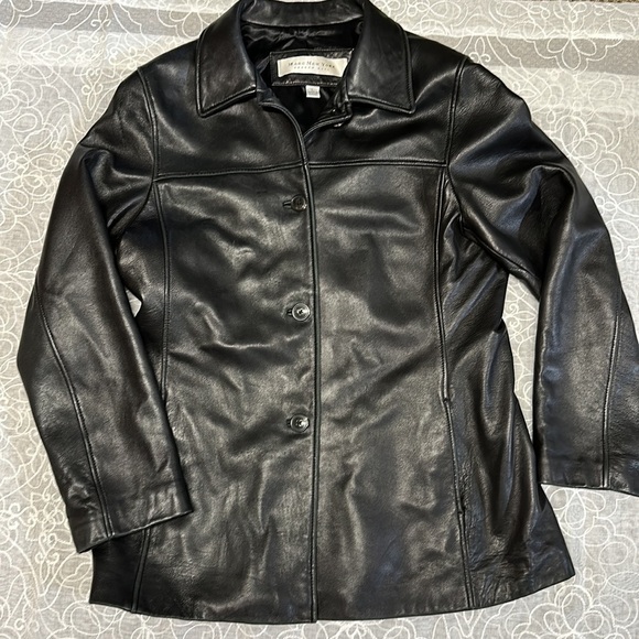 Marc New York Andrew Marc leather button jacket - Picture 1 of 11